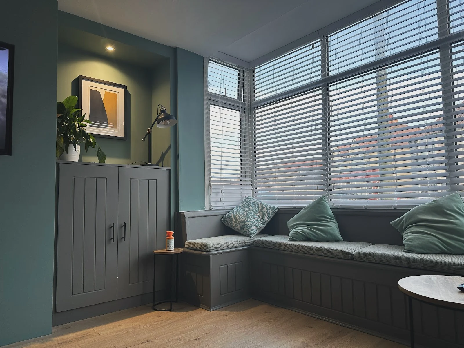 Media wall, cabinets & seating area — Blackpool